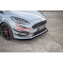 Накладка сплиттер на передний бампер Вар3 на Ford Fiesta VIII ST